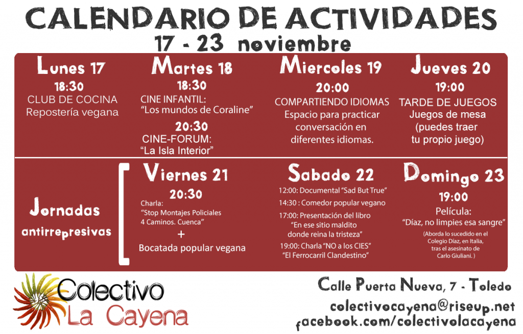 Calendario semanal